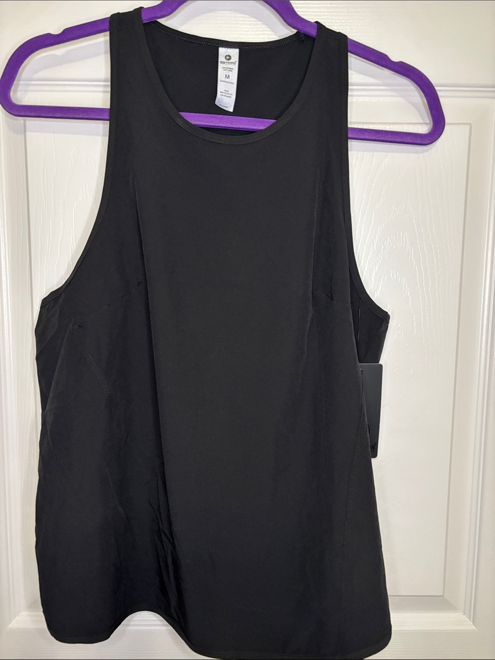 90 Degree By Reflex Black Athletic Tank Top Size M NWT